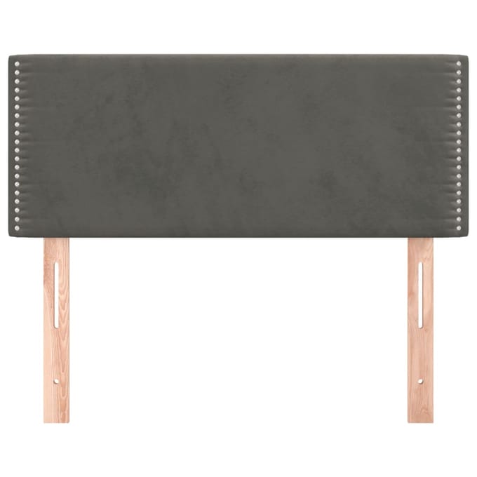 vidaXL - Hoofdbord - 100x5x78/88 - cm - fluweel - donkergrijs