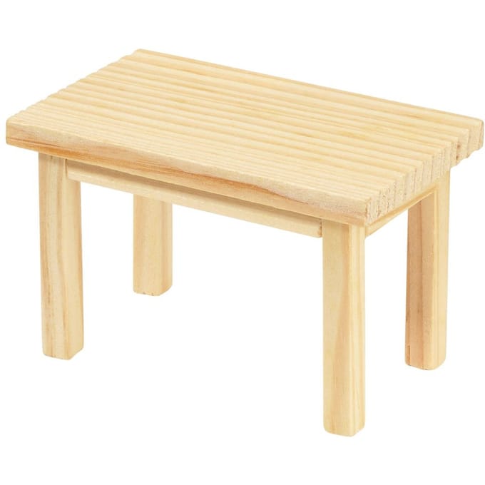 Miniatuur tafel, rechthoekig, ca. 8x5x5cm