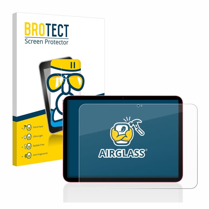 Screenprotector voor Apple iPad 10.9" WiFi 2022 (10. Gen.) Beschermglas transparant