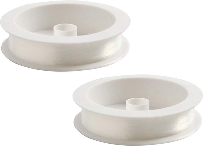 Rayher Nylon hobby draad - 2x - transparant - 0,25 mm x 100 meter - visdraad - knutseldraad/ophangdraad