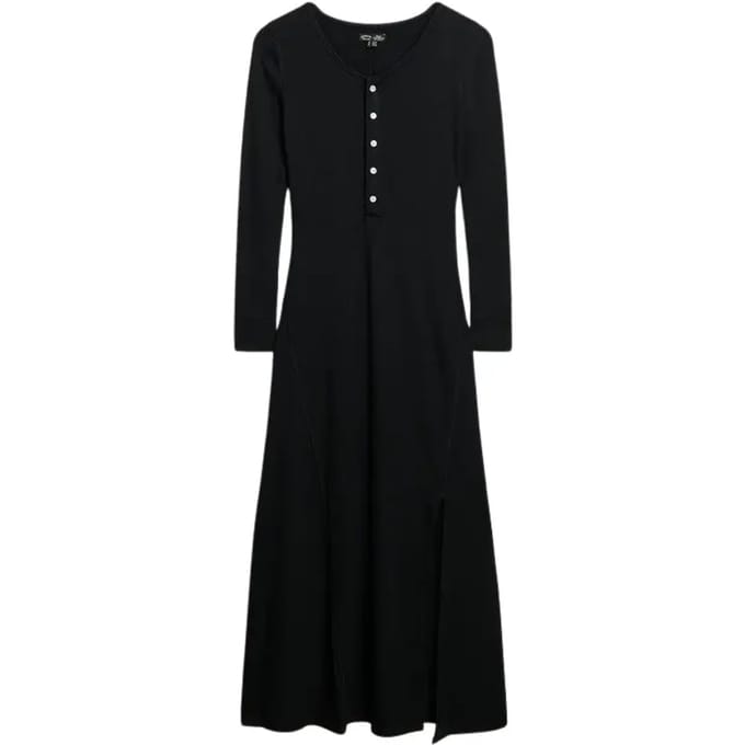 Superdry - Midi-jurk met halve knoopsluiting - Dames - Jurken