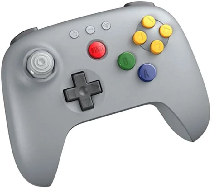 8BitDo 64 Bluetooth - Classic Grey - PC - Switch 1 & 2 - Wireless Controller - Android