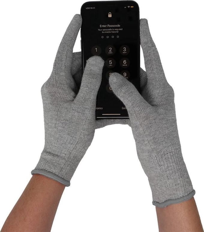 Anti straling handschoenen - DefenderShield - Grijs