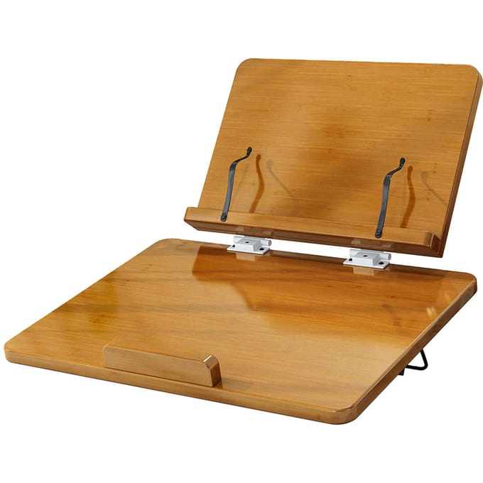 Boekstandaard Multifunctionele Houten Bureau Lezen Boekstandaard Houder voor Studenten Kinderen Donker brown