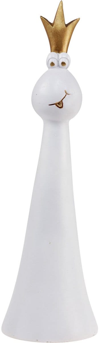 Kikkerprins Decoratief Kikker Decoratief Figuur Wit Goud H30,5cm