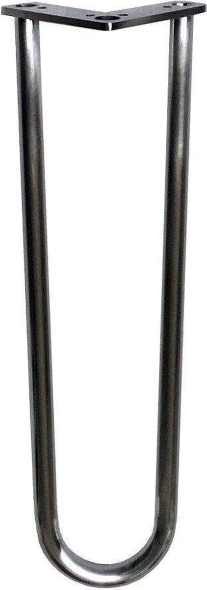 Chromen hairpin tafelpoot 30 cm