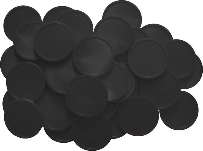 Blanco consumptiemunten / drankmunten Ø29mm  - Zwart - 1.000 stuks