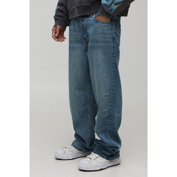 Relaxte rigide gewassen jeans | Vintage Blue | Size 36R