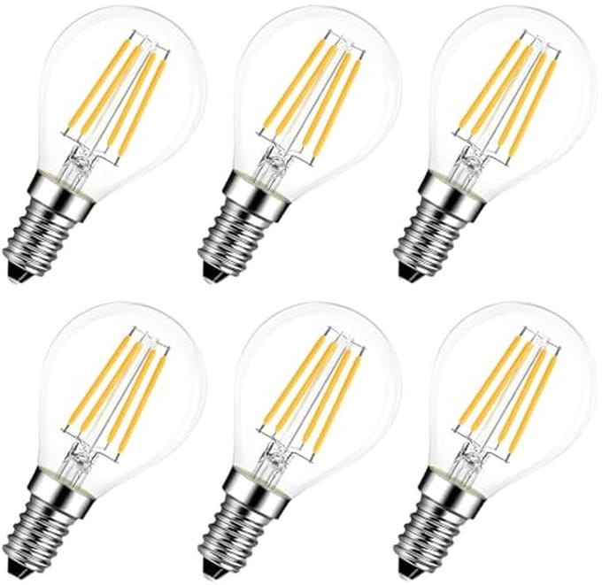 E14 LED-gloeilampen 400 lumen 40W vervangend warm wit 2700K niet-dimbaar pack van 6