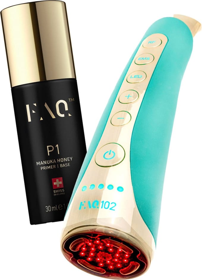 FAQ Beauty Answer FAQ 102 Topaz bundel - EMS, RF & LED-apparaat + FAQ P1 geleidende primer