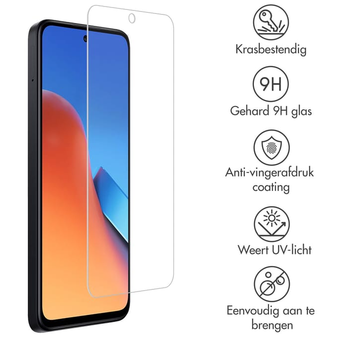 Accezz Screen Protector - Geschikt voor Xiaomi Redmi 12 - Gehard Glas Screenprotector