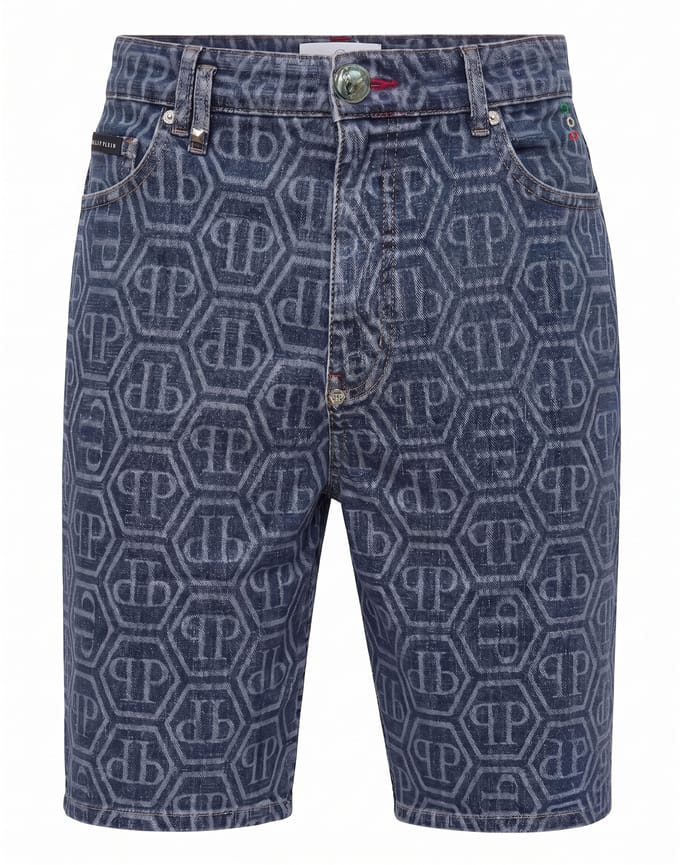 Denim Shorts Fermentera Monogram