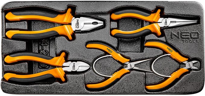 NEO tangenset 5 delig, inleglade combinateitang 160mm