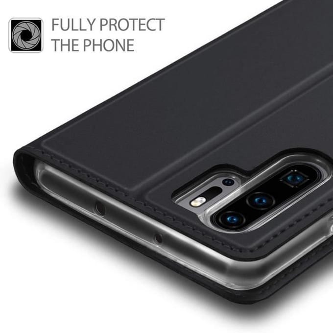Hoes - Huawei - P30 Pro - Flip Premium - Zwart - Magnetische sluiting - Videostandaard