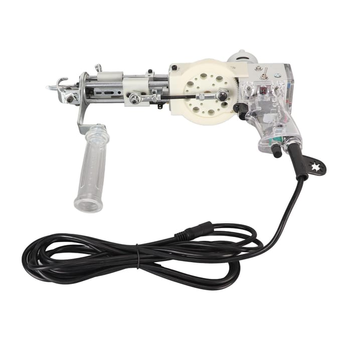 Machine à tufter les tapis 2 en 1 DIY 40 points par seconde Machine électrique à pistolet pour tapis avec 360 degrés AU Plug white