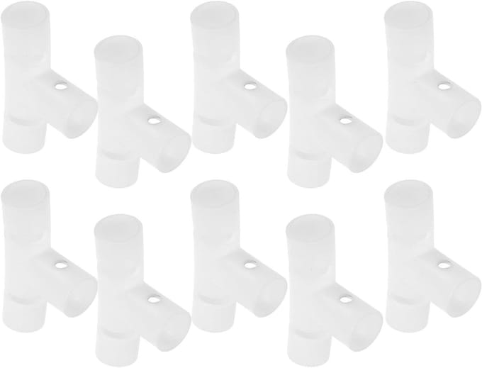 Badkuip Frame Connector - Opvouwbaar Bad Frame - Ruimte Besparen - Praktische Vouwfunctie - 10 Stuks - Wit