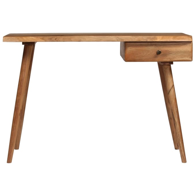 vidaXL - Schrijftafel - 110x50x76 - cm - massief - acaciahout