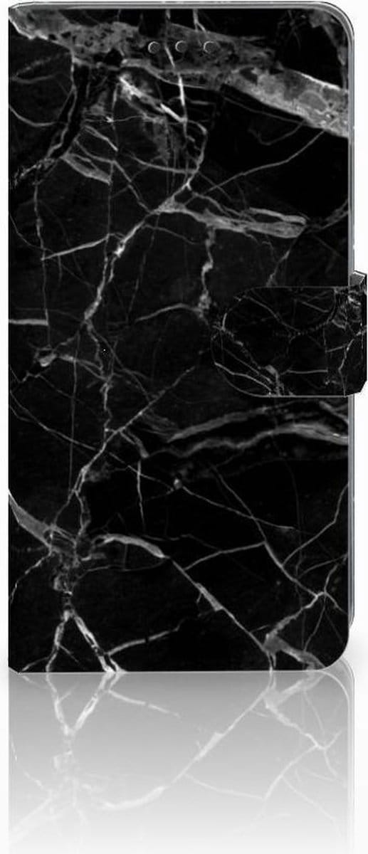 Apple iPhone Xs Max Bookcase Marmer Zwart - Origineel Cadeau Vader