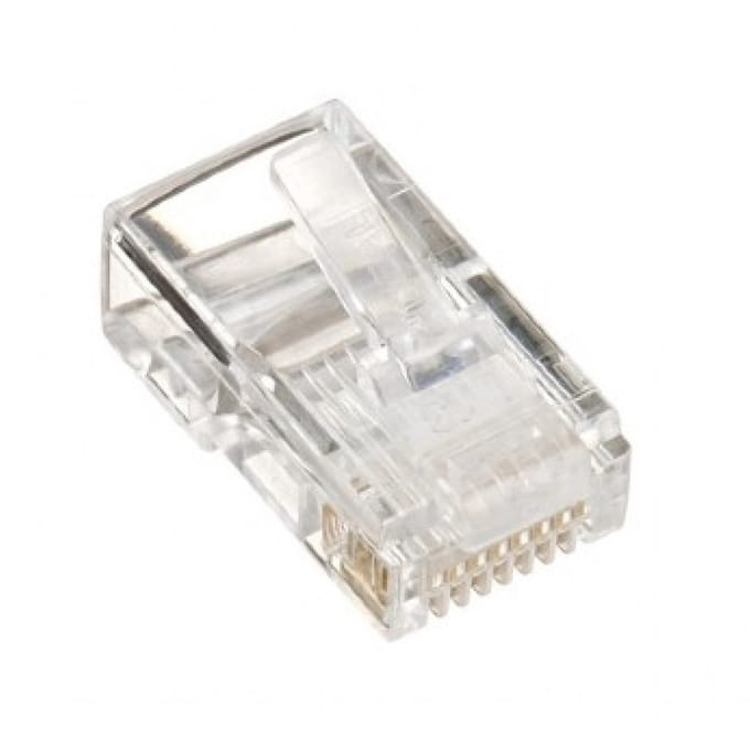 RJ45 krimp connectoren (UTP) voor CAT5/5e netwerkkabel (vast) - 10 stuks