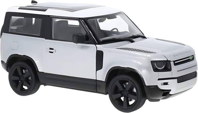 Welly Modelauto / speelgoedauto - Land Rover Defender 2020 - zilver - 8 x 8 x 18 cm - schaalmodel