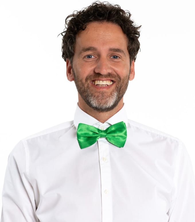 Partychimp Vlinderstrik Groen Carnavalskleding Heren Strik Carnaval Accessoires - Groen - Polyester