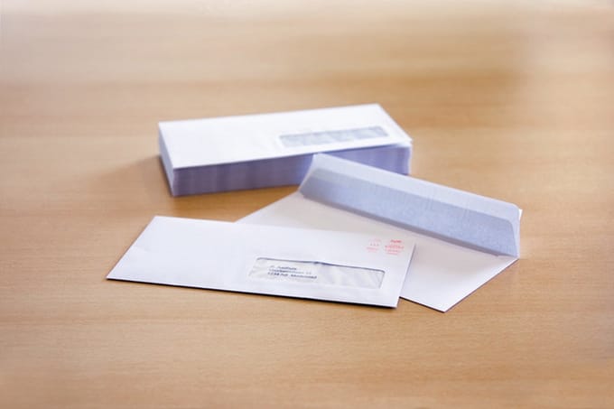 Raadhuis dienstenvelop - 110x220mm - DL (EA5/6) - venster rechts - gegomd - wit - 500 stuks