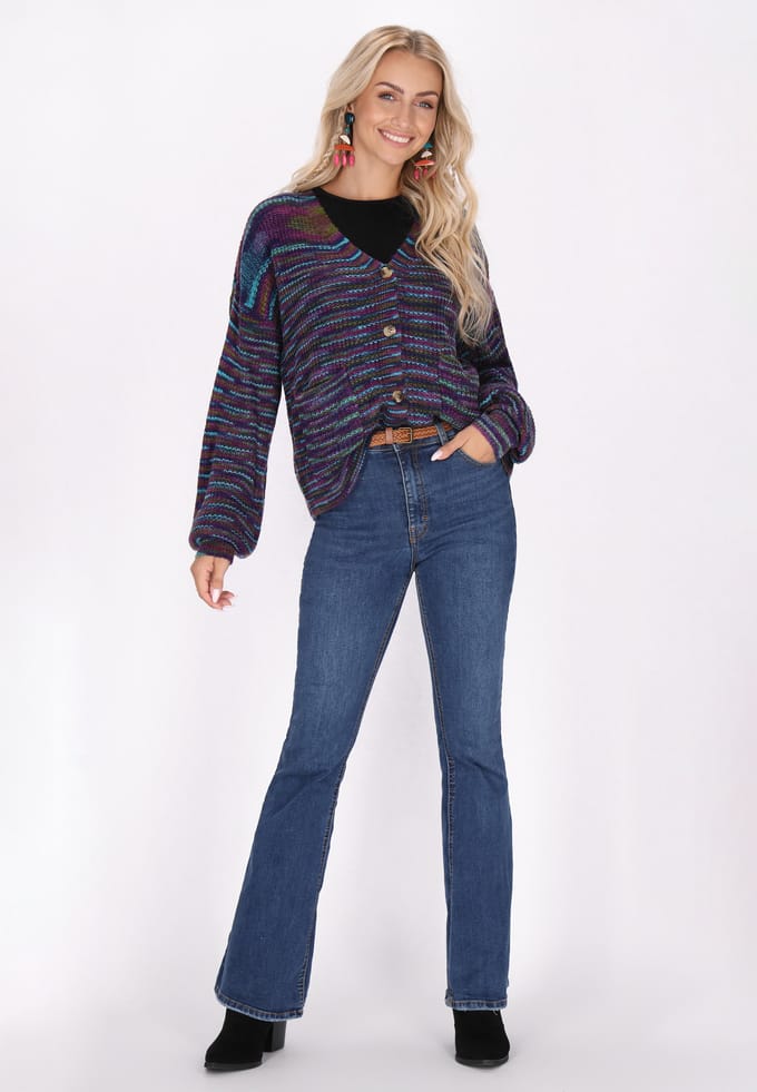 IZIA Vest Dames Violet veelkleurig