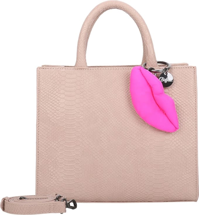 BUFFALO Handtas Schoudertas Scaled Snake Big Boxy Collection Shopper Stone Crème
