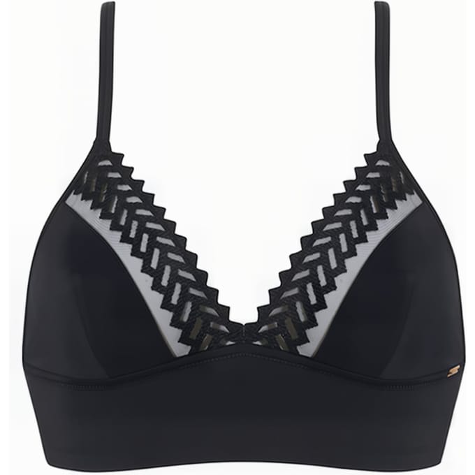 Livera Co Bra Wf Tshirt Triangle Bralette Grap Black Größe: XS | BHs Outlet | Damen | Schwarz