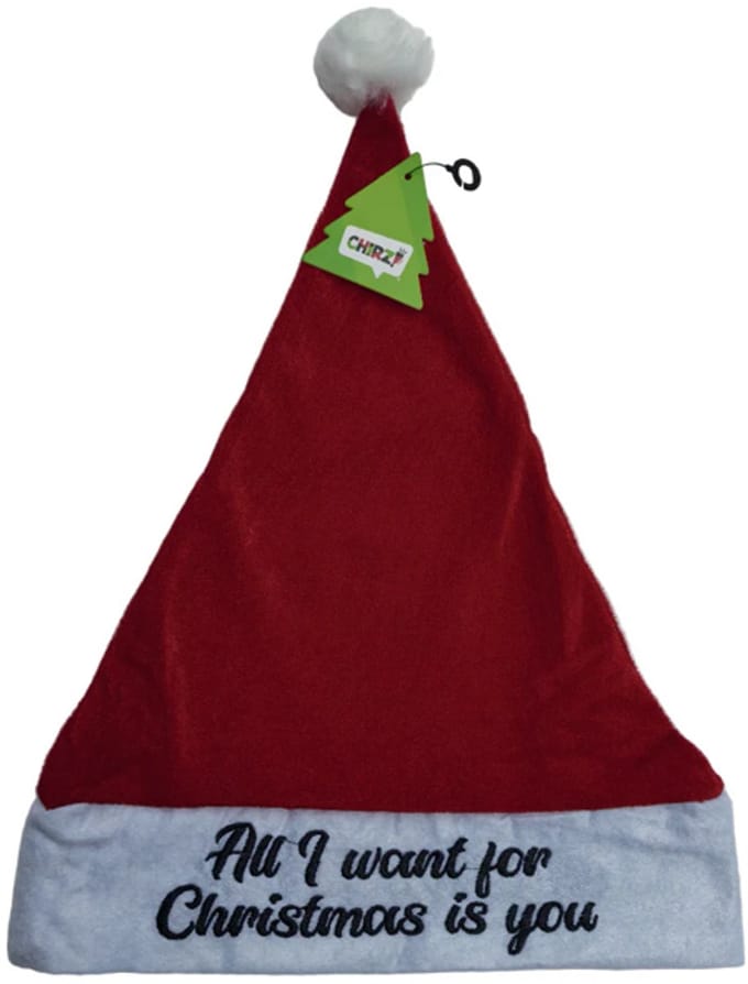Kerstmuts - All I Want For Christmas Is You - Rood