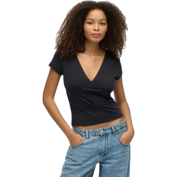 Superdry - Korsettop met kapmouwtjes - Dames - T-shirts