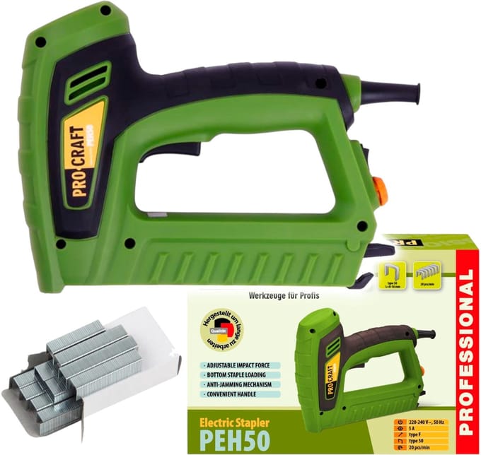 Procraft PEH50 tackerpistool 220 - 240 V 8 - 20 mm