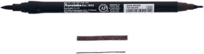 ZIG Art & Graphic Twin Tip brush marker - Dark Brown