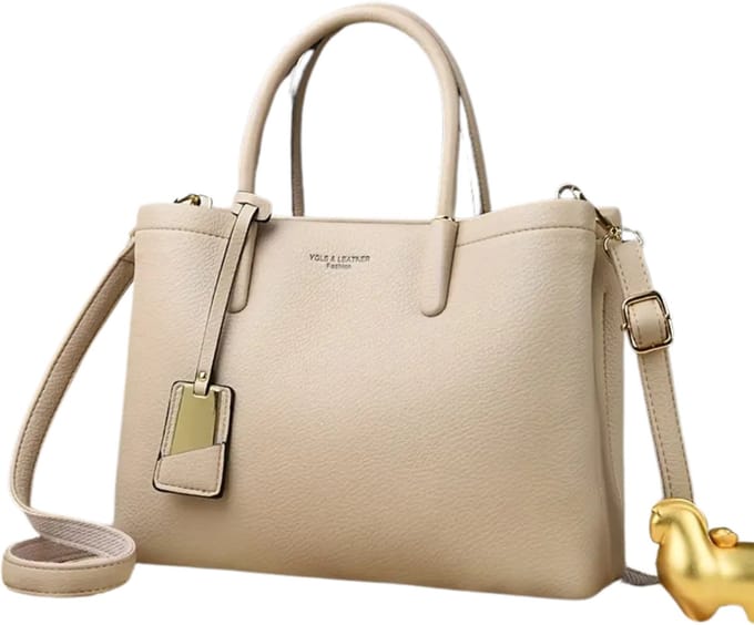Nivard Handtas Dames - Schoudertas - School - Shopper - Schooltas - Werktas - Beige