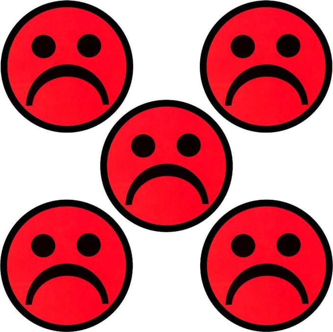 5 Smiley Magneten Rood 5 cm