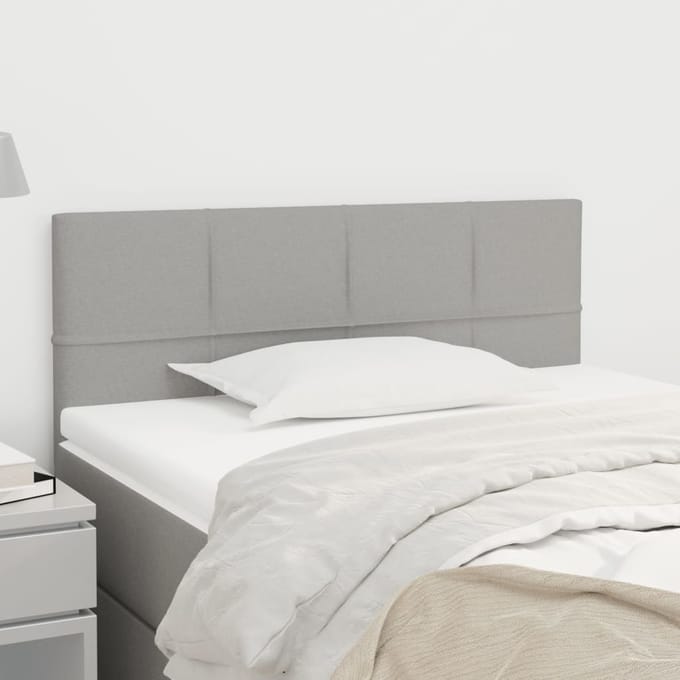 vidaXL - Hoofdbord - 80x5x78/88 - cm - stof - lichtgrijs