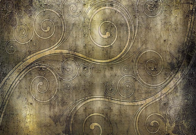 Fotobehang Celtic Swirl Rustic Texture | XL - 208cm x 146cm | 130g/m2 Vlies