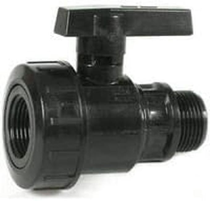 Enkelhendel Afsluiter PVC 2 Inch Binnendraad Buitendraad