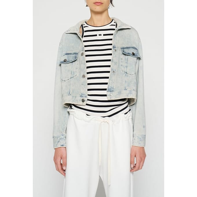 10DAYS Washed Cropped Jacket Größe: M | Jeansjacken Outlet | Damen