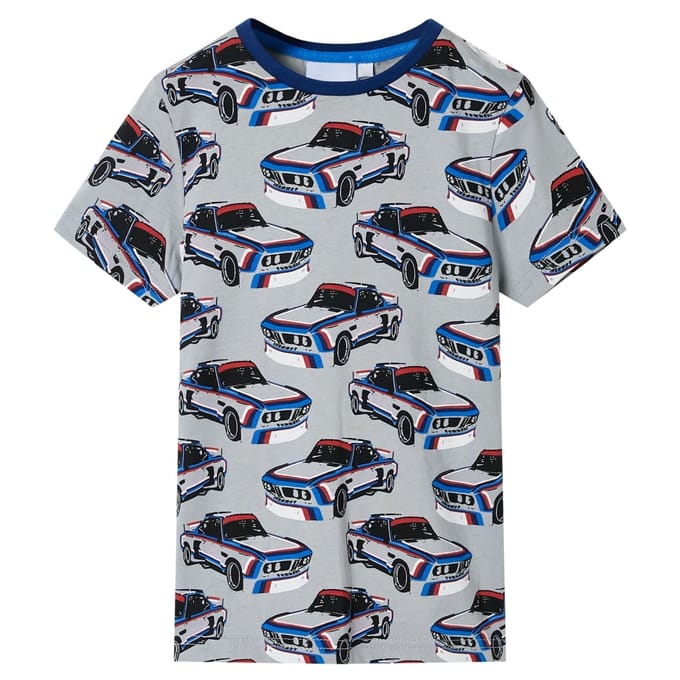 vidaXL Kinderpyjama met korte mouwen 104 grijs