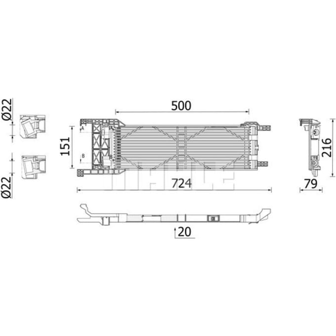 Olie radiator MAHLE CLC 325 000P