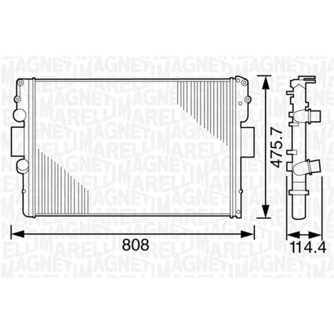 Radiator, motorkoeling MAGNETI MARELLI 350213120900