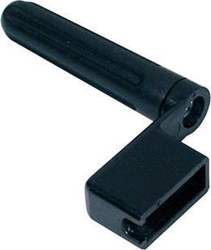 Boston STW-10-BK snarenwinders, plastic, zwart, met kampin heffer, 6-pack
