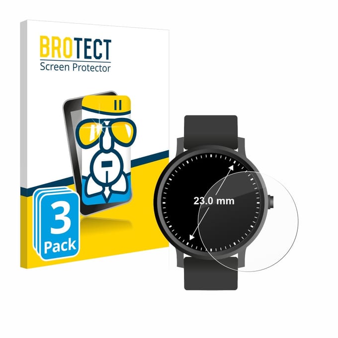 Screenprotector 3 Stuks voor Horloges (Rond, ø: 23 mm) Beschermglas transparant