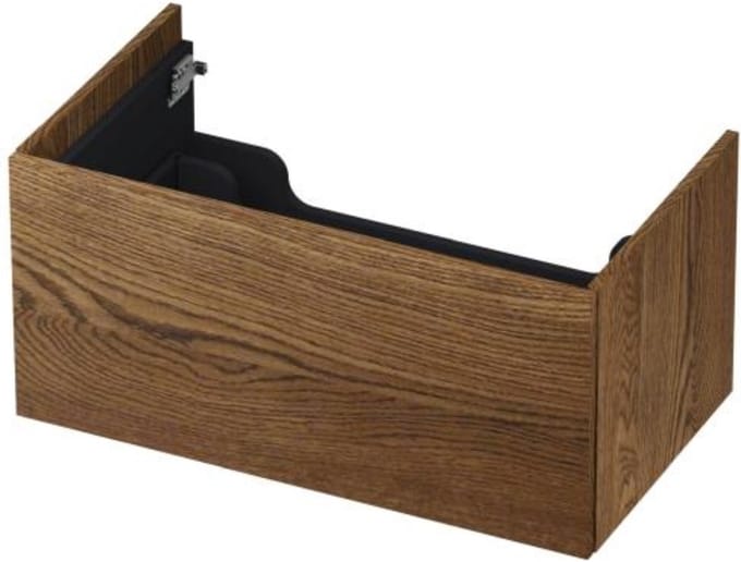 INK - Onderkast 1 Lade Push 2 Open Bestaande Uit - 800x450x376 Mm - Massief Eiken Chocolate