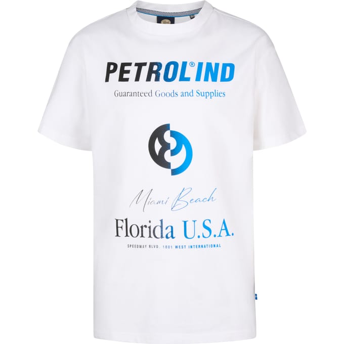 Petrol Industries - Jongens Artwork T-shirt Tropicstone - Wit