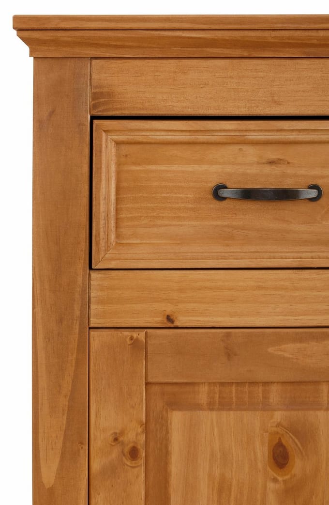 Selma|Dressoir met 1 deur en 4 laden in natuurlijk grenen