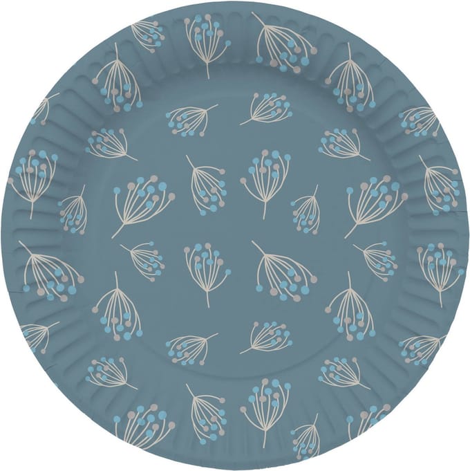 Folat - Borden (papier) - blooming baby boy - 23 cm - 8 stuks