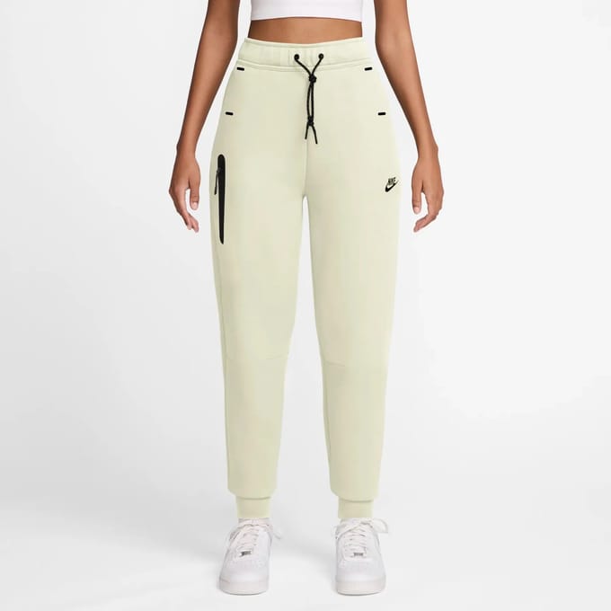 Nike Tech Fleece Broeken Dames - Wit - Maat 38 - Katoen Jersey