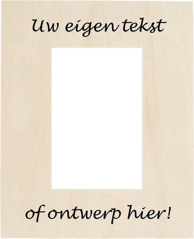 Fotolijst Gepersonaliseerd Cadeau Met Eigen Naam/tekst of ontwerp 24x19cm - rechthoek